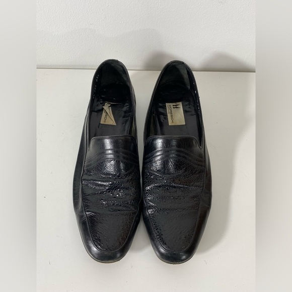Moreschi Made in Italy Black Leather Loafer Mens Dress Shoes Size 7.5 - Picture 3 of 10